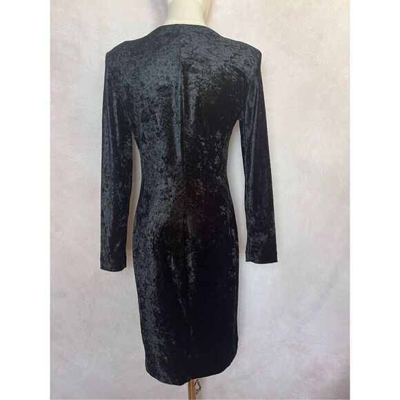 Vintage Black Velvet Whimsy Goth Dress - Picture 2 of 5